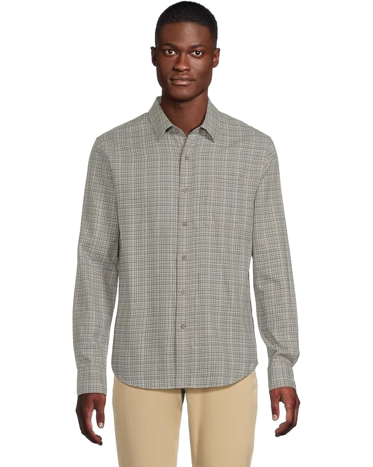 Vince Highclere Plaid Separate Placket Long Sleeve Shirt - Main View