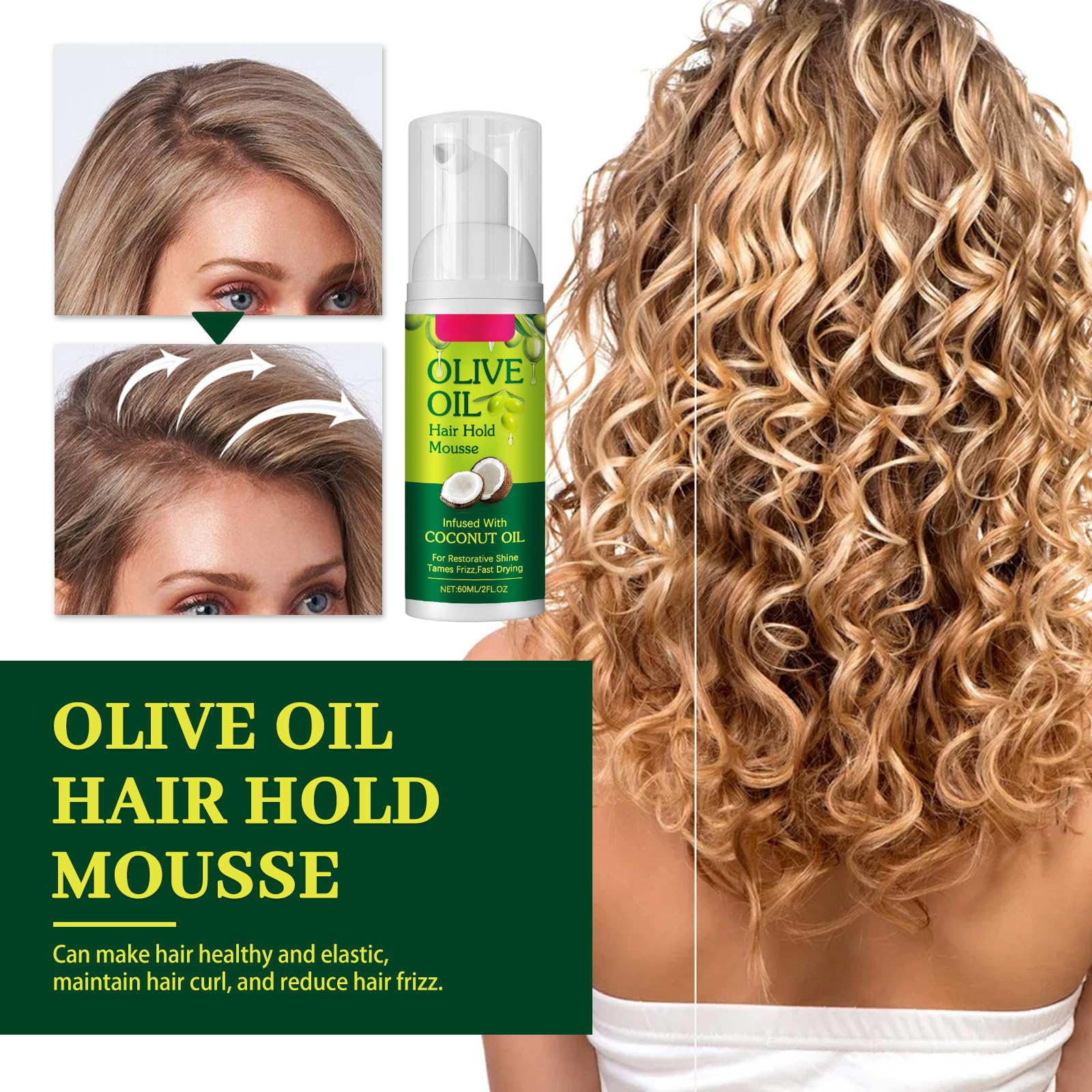 2PCS Olive Oil Wrap/Set Mousse - Image 3