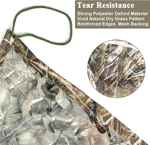 Miniatura 5 de iunio Red de camuflaje de camuflaje, 10 x 10 pies, 10 x 20 pies, 20 pies x 20 pies, respaldo de malla de tela Oxford, excedente militar, persiana de