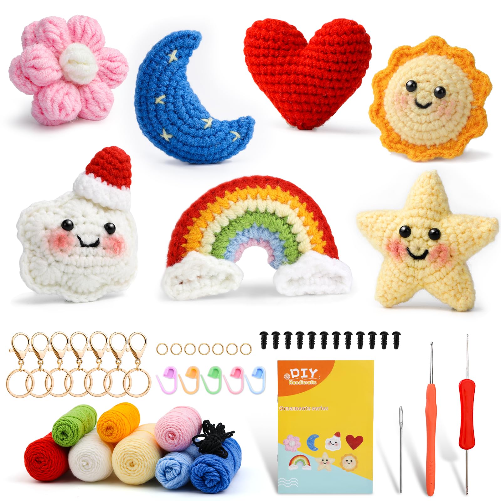 Amazon.com: UzecPk 7Pcs Crochet Kit for Beginners, Crochet Kit for
