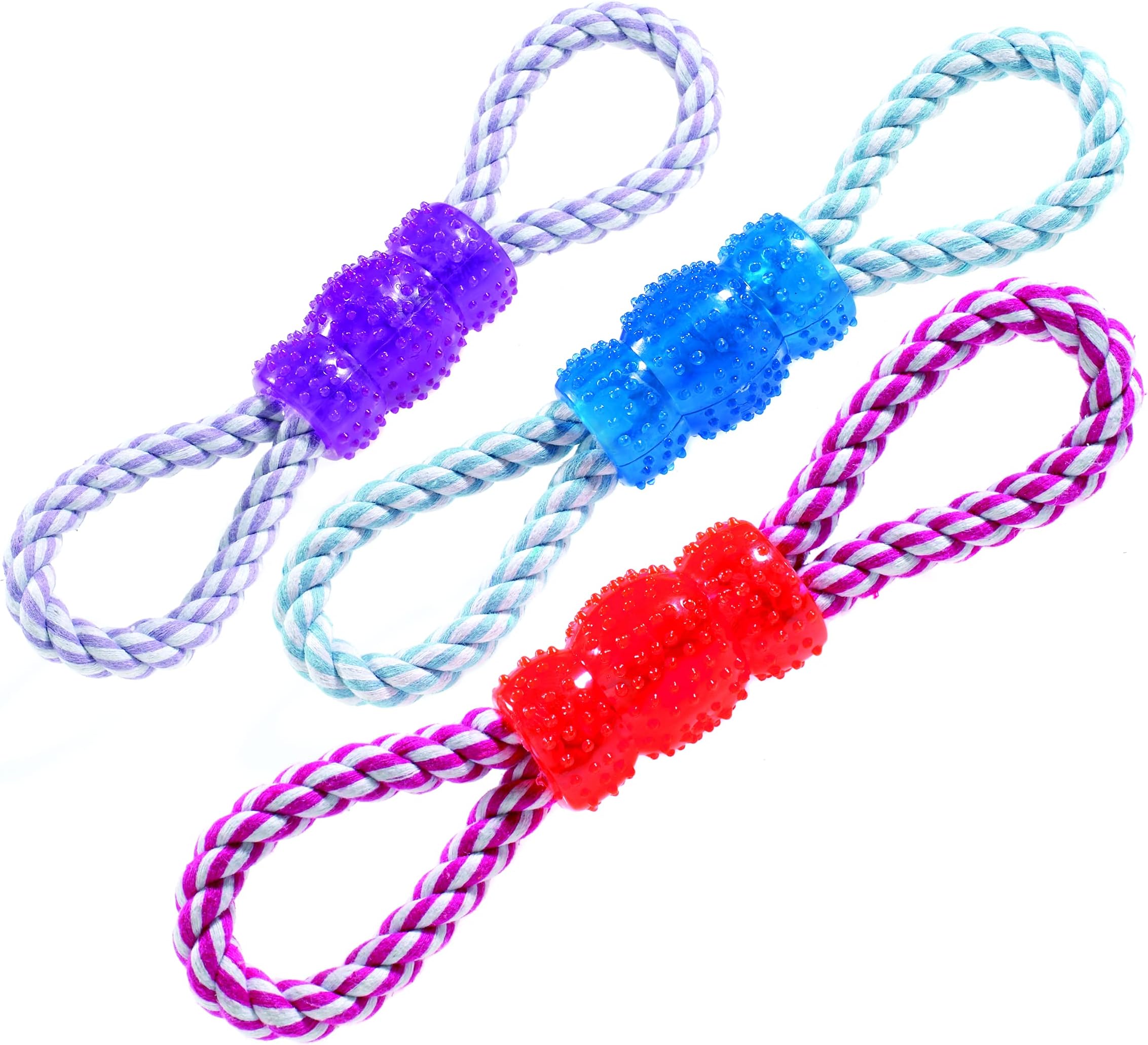 CLASSICPet Products Vinyl and Rope Tug Toy, Assorted Color