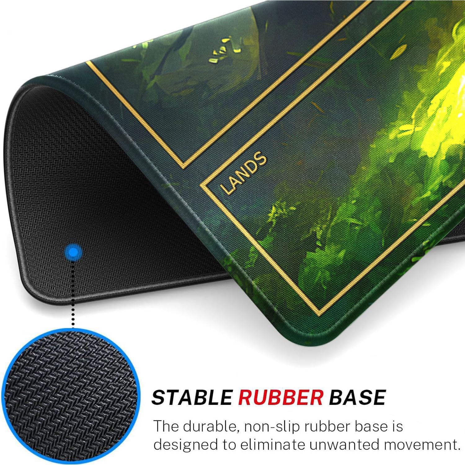 MTG MATS, 24" x 14" Forest TCG DND Playmats Stitched Edges for Trading Card Smooth Rubber Surface Anti-Slip Mouse Pad with Storage Bag Thickened 3mm for Magic Playmat Gaming Mat image 2
