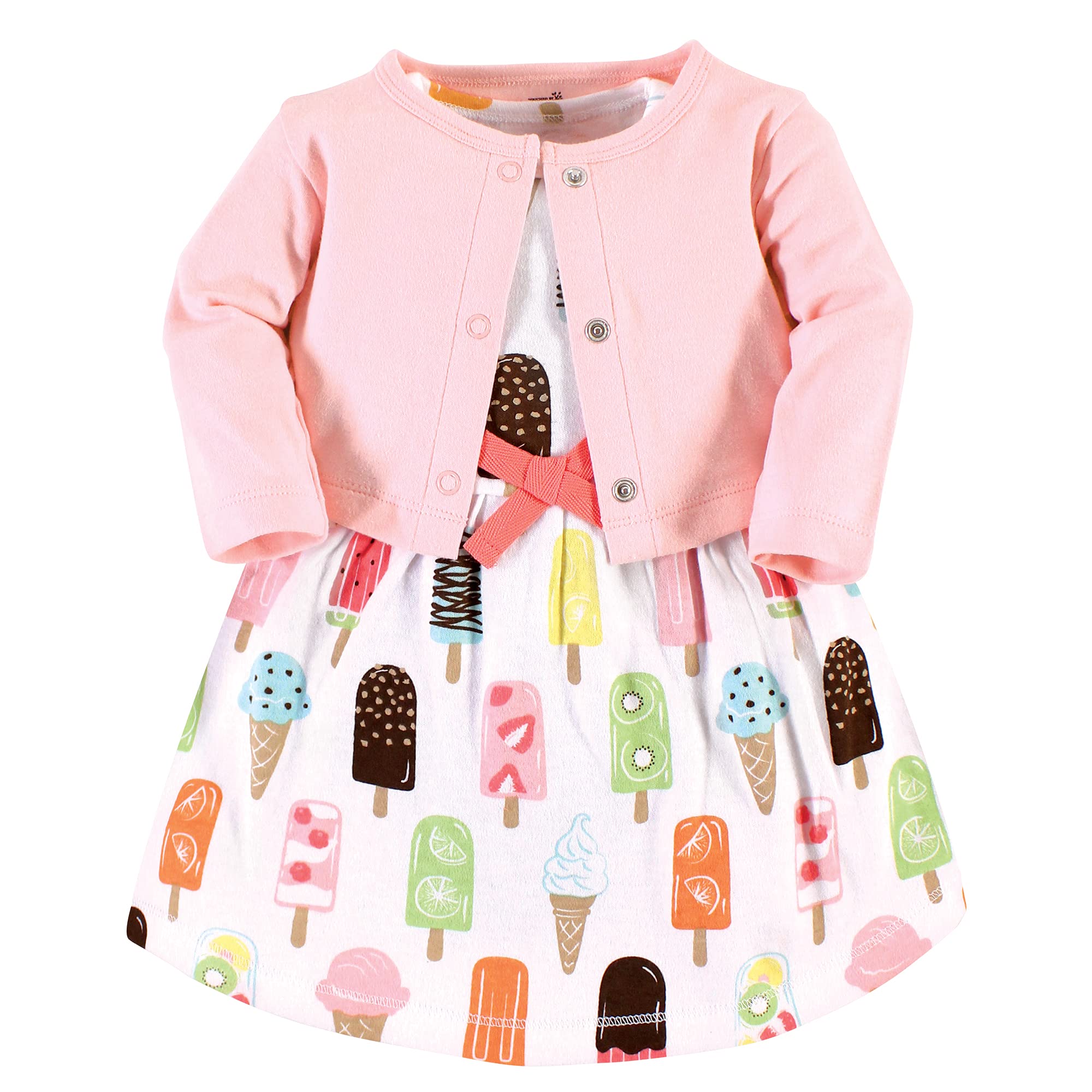 Touched by Nature Baby Girl Organic Cotton Dress and Cardigan