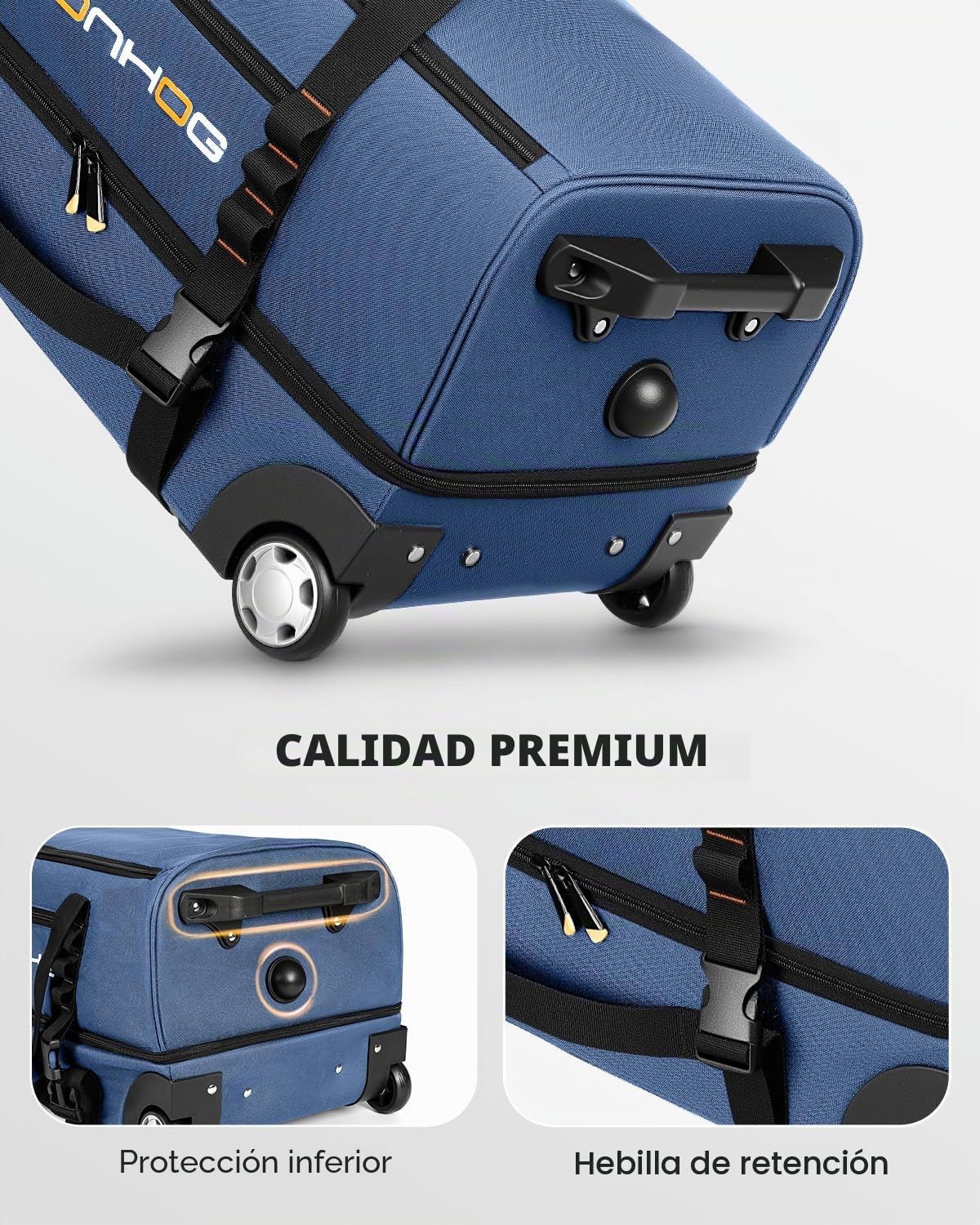 Bolsa de Viaje con Ruedas, Bolsa de Viaje Trolley con Ruedas Grande Ampliable para Deportes Vacaciones, 55cm/56cm/65cm