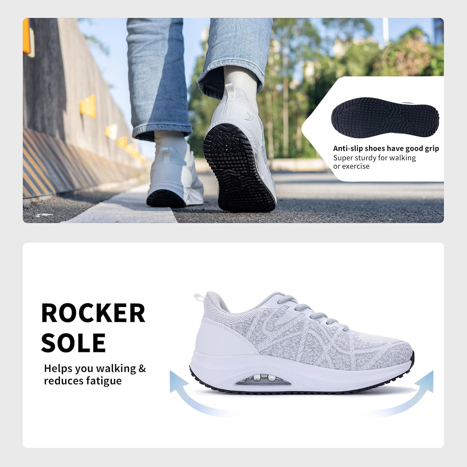 Womens Walking Shoes Plantar Fasciitis Arch Support Shoes Orthotic Sneakers for Foot Pain Relief US Size 6-11 - Image 6