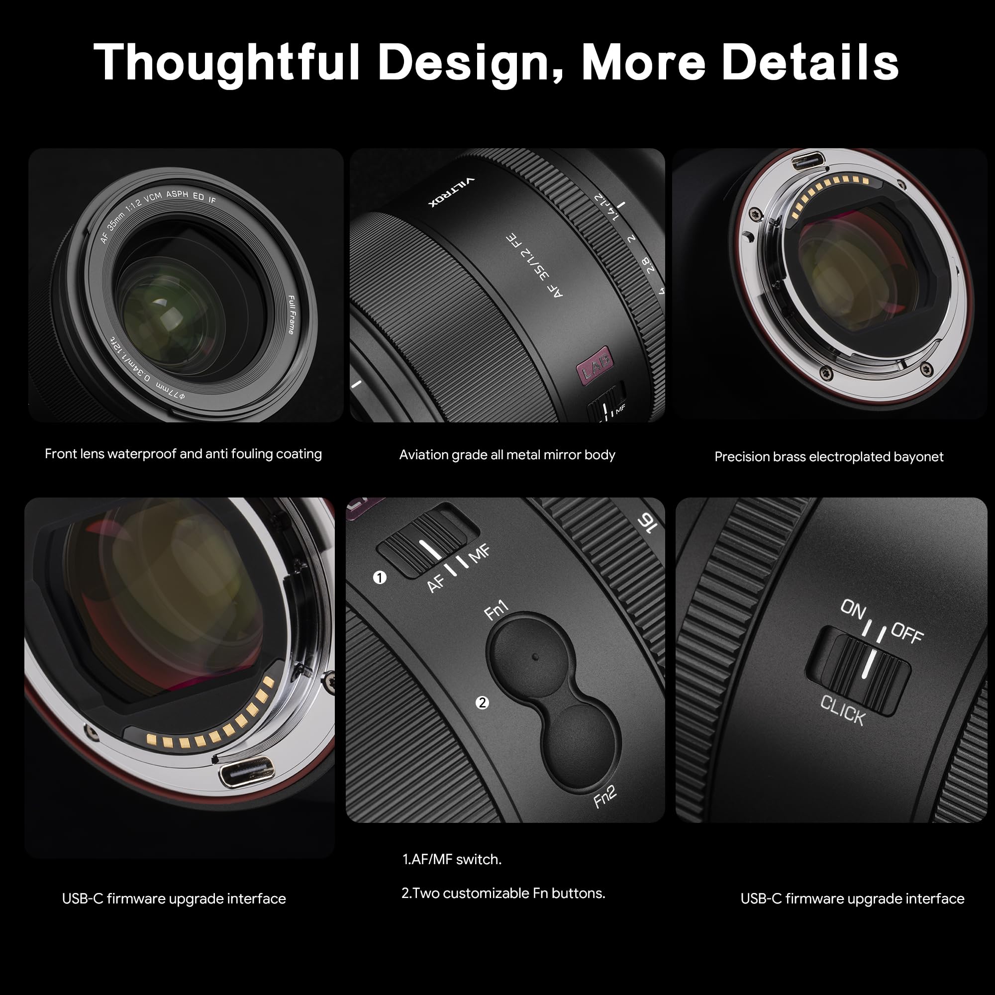 Amazon.com : Viltrox AF 35mm F1.2 LAB Full Frame Lens, Large