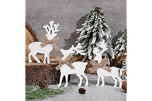 Redbaker Rustic 3-Piece Reindeer Tabletop Decor