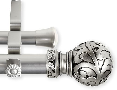 Miniatura 8 de Rod Desyne 100-47-483-D Barra de cortina doble ciprés de 1 pulgada, 48-84 pulgadas, dorado