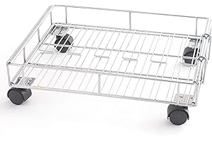 Expandable 4-Tier Rolling Metal Storage Basket for Home and Kitchen