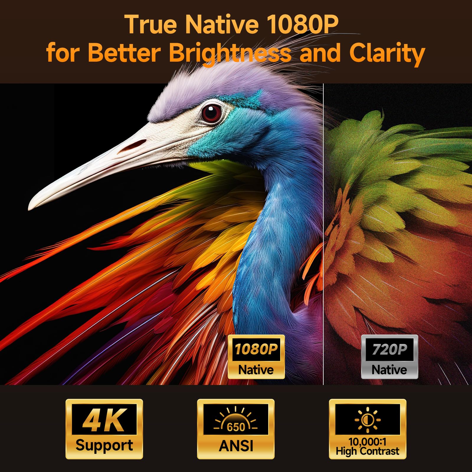 Alwtniet Mini Proiettore Portatile 4K con Google TV, Full HD 1080P Nativo App Integrate Videoproiettore Bluetooth WiFi Projector Autofocus Keystone 6D Evitamento Ostacoli Smart TV Telefono