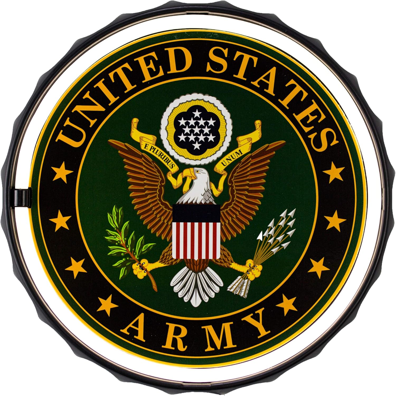 American Art Decor LED Neon Rope Wall Sign - Battery & USB Powered - Vintage Room Decor - Retro Lights for Bar, Man Cave, Garage, Game Room & More (U.S. Army, 12.5")