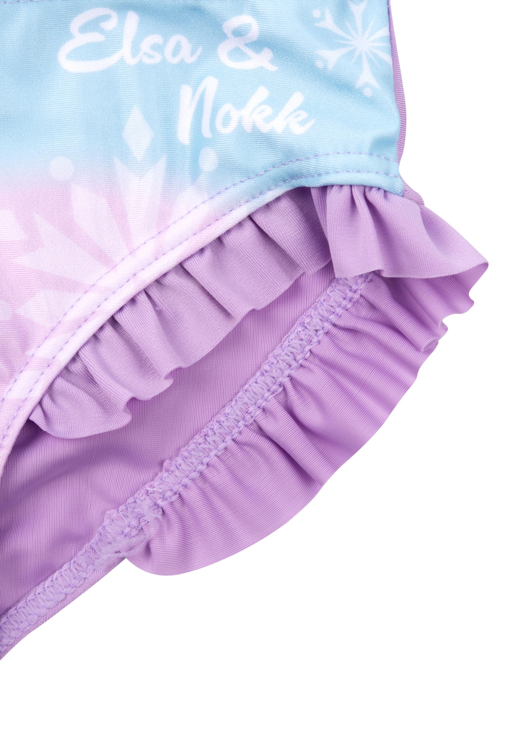 Costume da bagno Disney La regina del ghiaccio Tankini con volant per ragazze – Elsa Frozen Bambini Costume da bagno in due pezzi viola