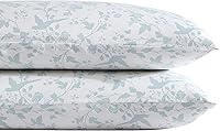 Vista 10 de Laura Ashley - Juego de fundas de almohada, ropa de cama de satén de algodón suave y resistente a las arrugas, 2 fundas de almohada