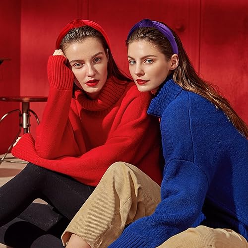 Vista 40 de VELSCRUN Diademas anudadas para mujer, 12 unidades, diadema ancha, estilo bohemio, turbante, banda elástica para el cabello, accesorios