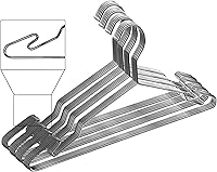 Vista 1 de Lujoso juego de perchas de metal resistente con diseño único de gancho, perchas duraderas y resistentes para abrigos, 4mm de grosor, soporta 25