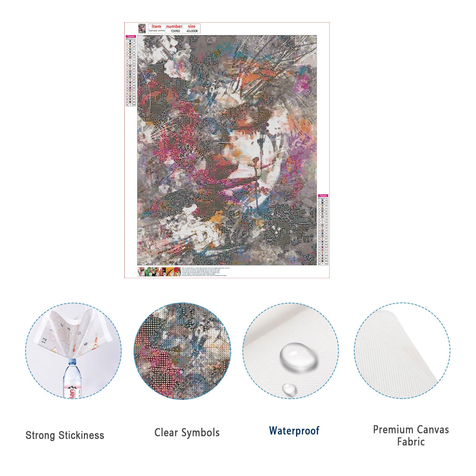 Diamond Painting Set Pop Art Graffiti – 50x40 Cm, Inkl. Zubehör – Kreative Entspannung Für Erwachsene