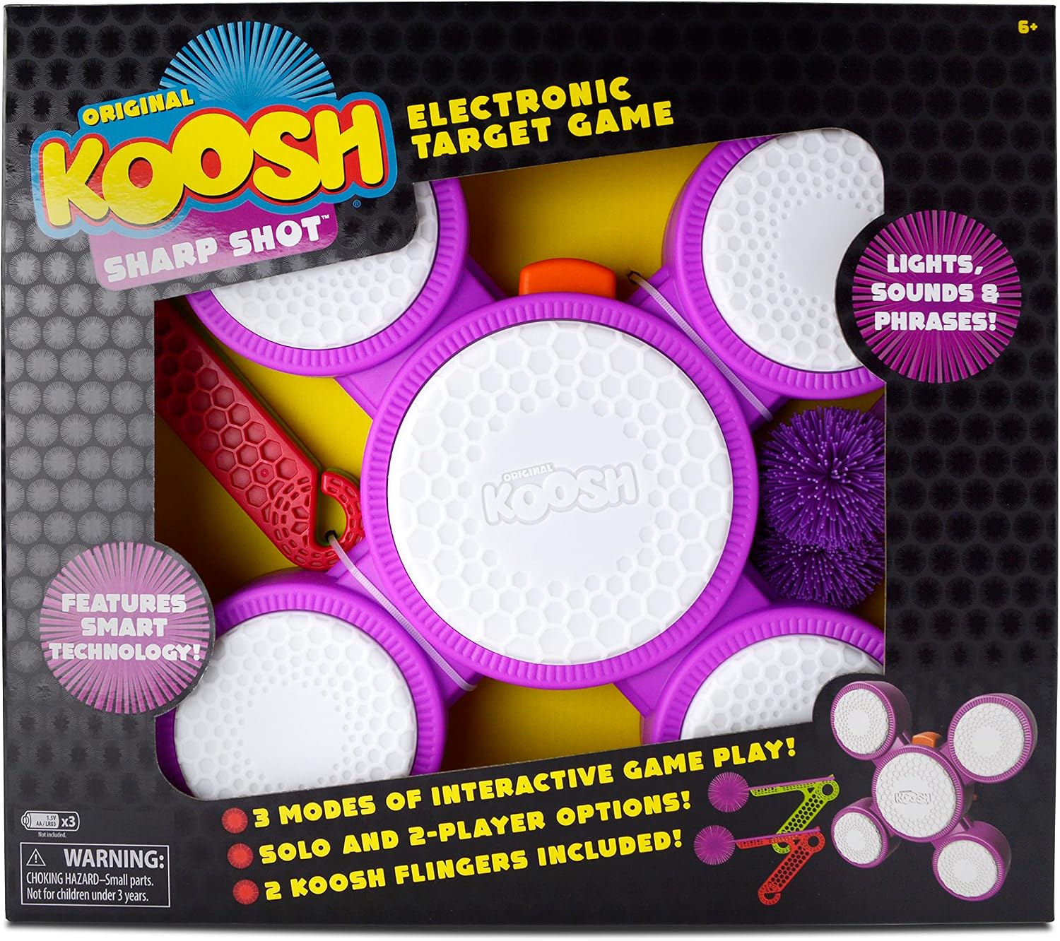 Koosh Sharp Shot — Interactive Target — 3 Games to Play — Play with Friends or Against Target's AI — for Ages 6+
