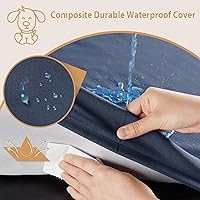 Vista 3 de BFPETHOME Camas para Perros de Exterior para Perros Grandes, Cama Impermeable para Perros Medianos, Grandes y Extra Grandes, Cama Ortopédica