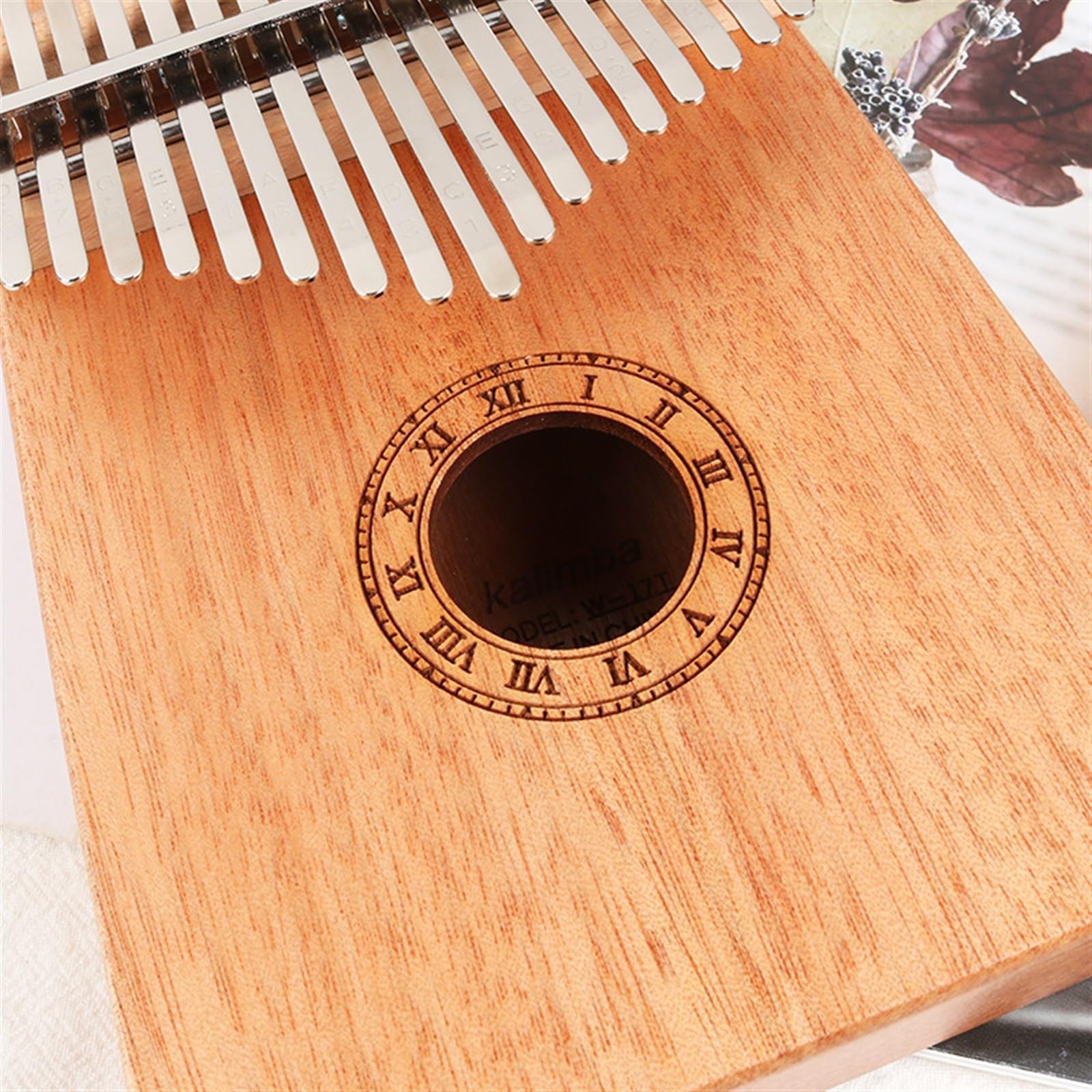 Finger Piano Kalimba 17-Ton-Daumenklavier Aus Mahagoni Fingerklavier Kalimba Afrikanisches Doppelfingerklavier