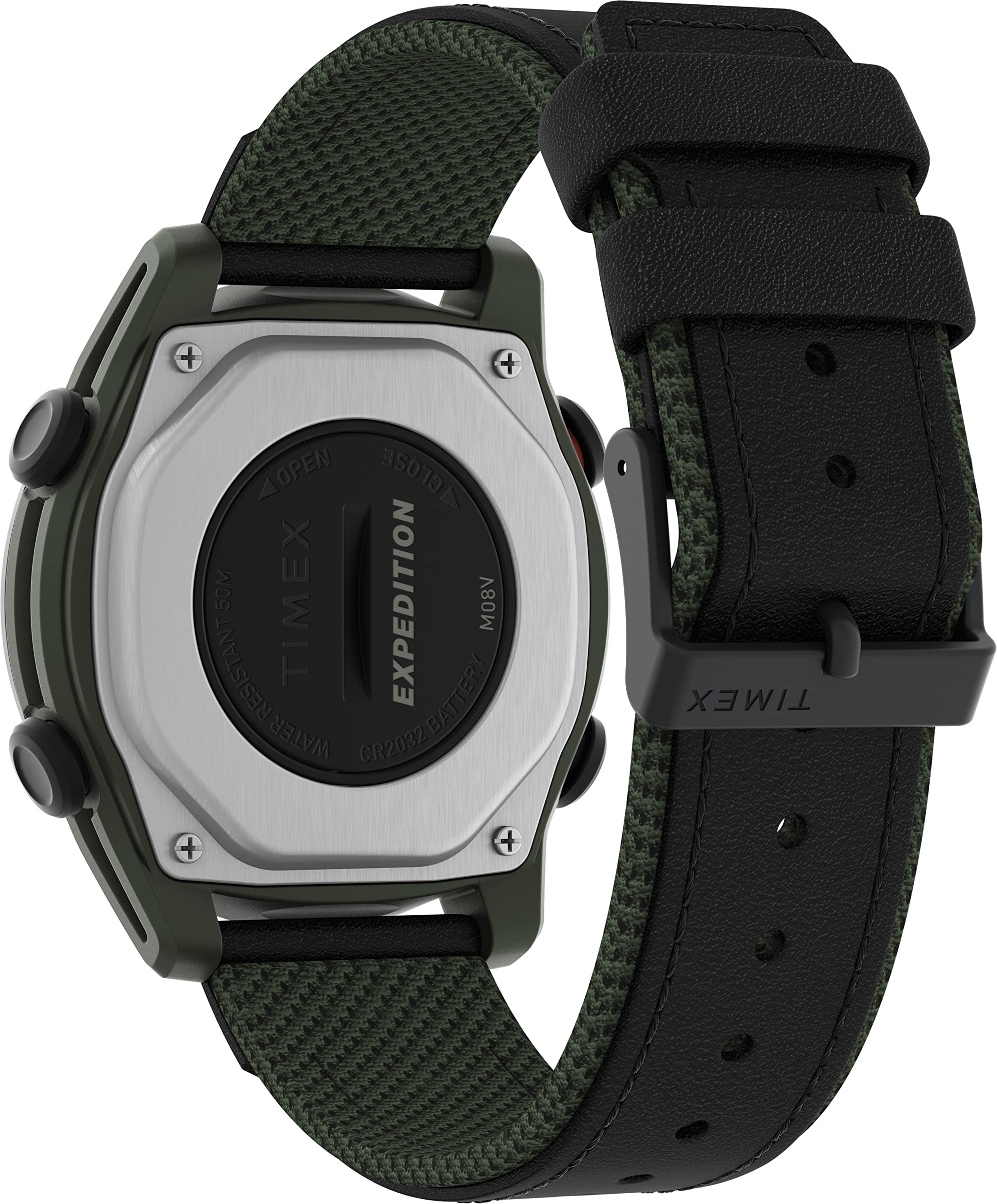Timex Expedition Rugged Digital męski zegarek ze skórzanym paskiem 43 mm
