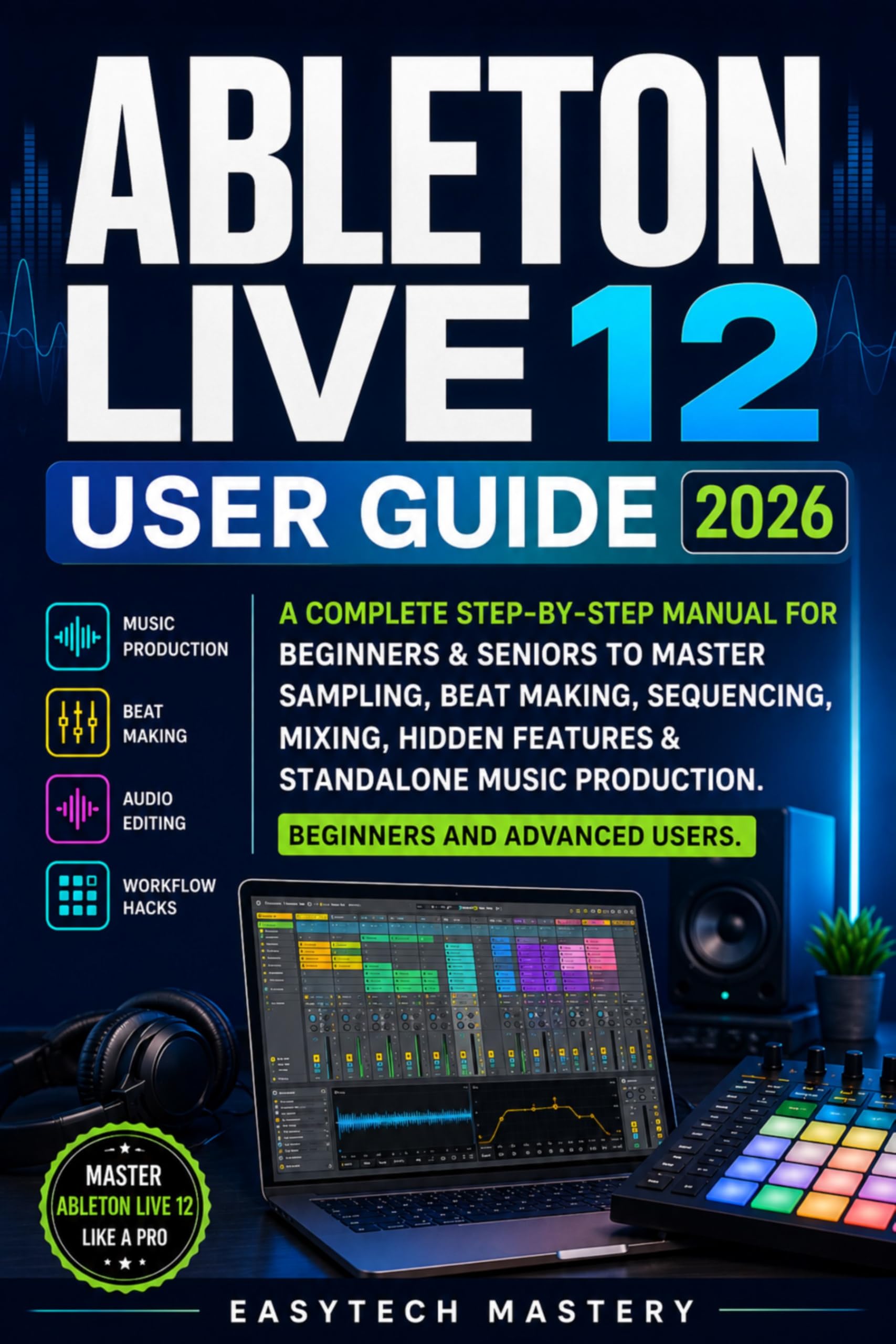 Guide Ableton Live 12 livre complet de production musicale et édition audio pour tous niveaux