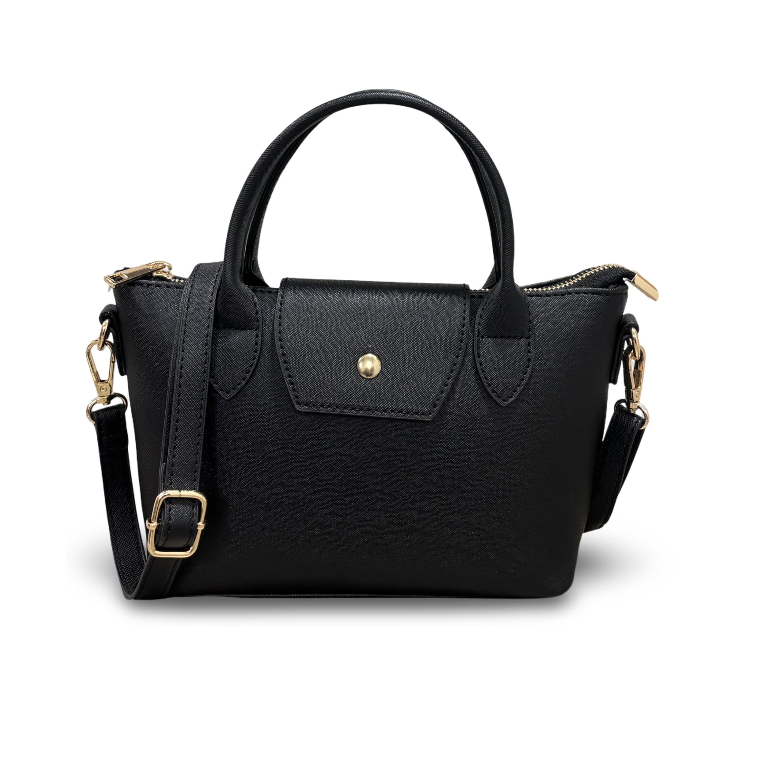 glossy Black PU Women's Crossbody Sling Bag with Detachable Strap-picture-19