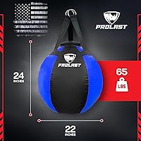 Vista 16 de PROLAST Wrecking Ball Heavy Punching Bag for Adults, Hook and Uppercut, Body Snatcher, Boxing, MMA, Muay Thai, 65 lbs