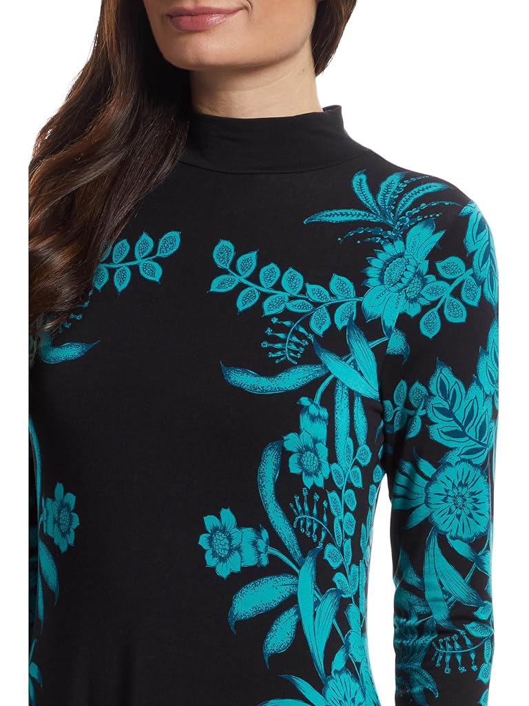 Multi Johnny Was The Janie Favorite Hankerchief Hem Mock Neck Dress