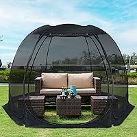 Vista 12 de Alvantor Pop Up Screen House Gazebo with Mosquito Netting, Instant UV Resistant Sun Shelter for Patio & Backyard, Portable Canopy Tent for 2-10