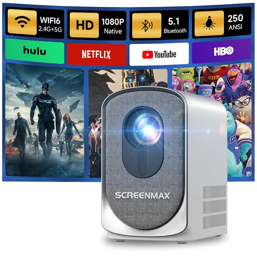 MINI SMART PROJECTOR 本体 ZTX Outdoors Mini Video Projector - 4K Home Theater Portable