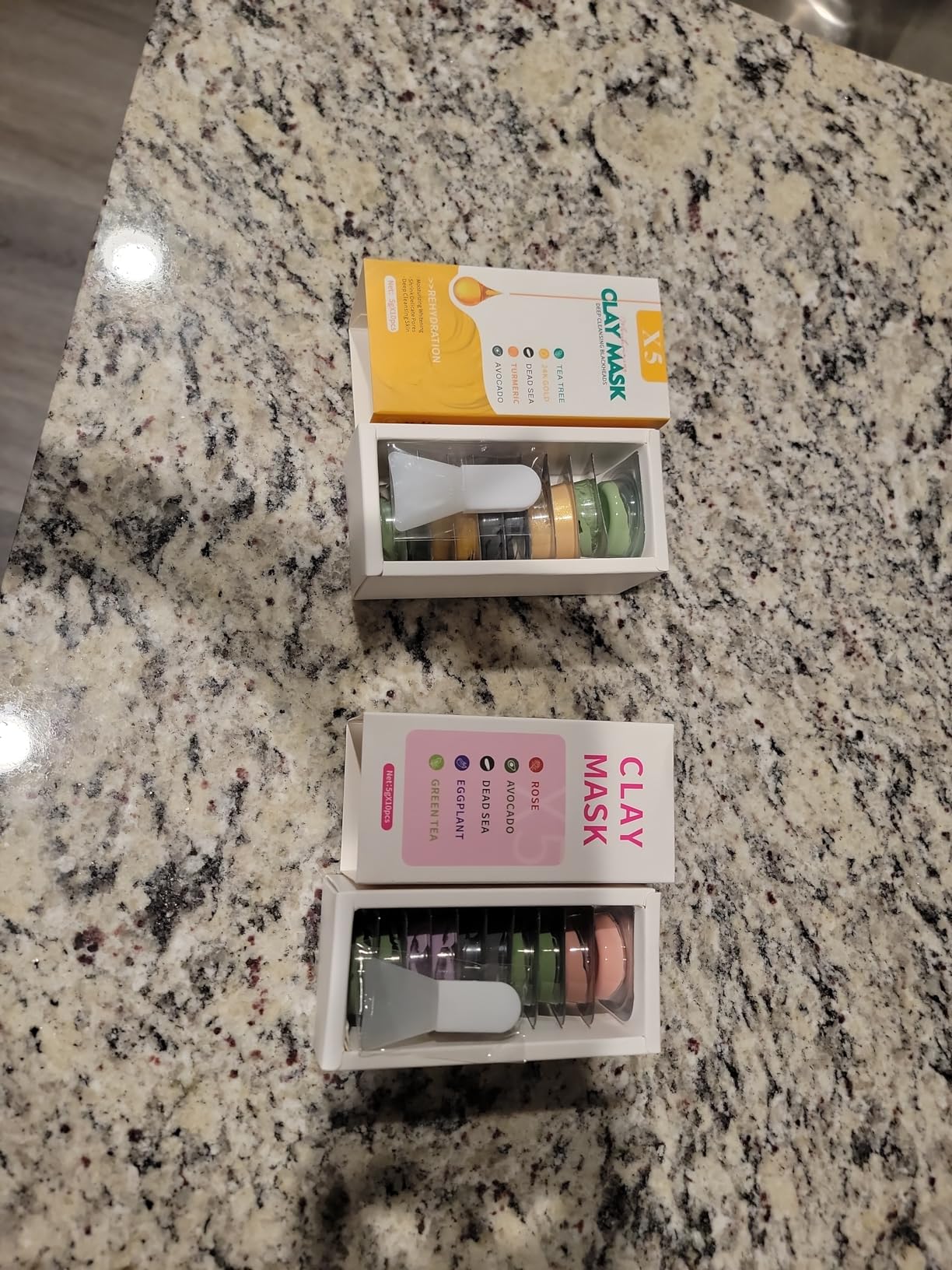 Aaenouicfs Clay Mask Set 20 Pods, Face Mask Skin Care, Green Tea, Turmeric, Dead Sea Mud, Rose, 24K Gold, Eggplant, Avocado, Mud Mask Deep Cleansing Skin, Blackhead Removal, Men & Women Facial Mask