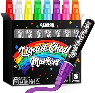 Jumbo Liquid Chalk Markers for Blackboards, Bold Color Erasable Chalk Pens with 10mm 3