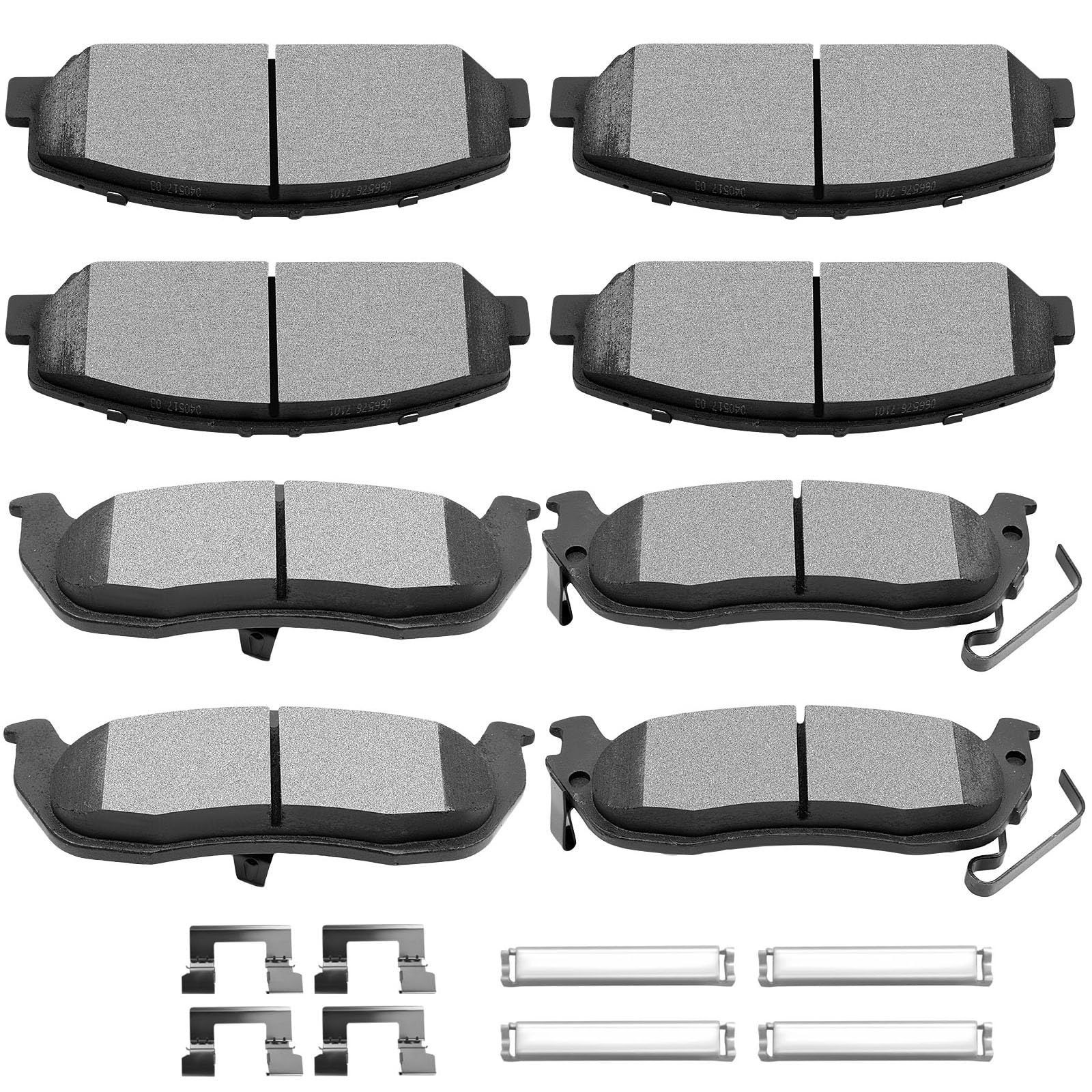 SCITOO D1286 D1041 Front Ceramic Rear Semi-Metal Brake Pad Sets Fit For Nissan For Armada 2006-2012