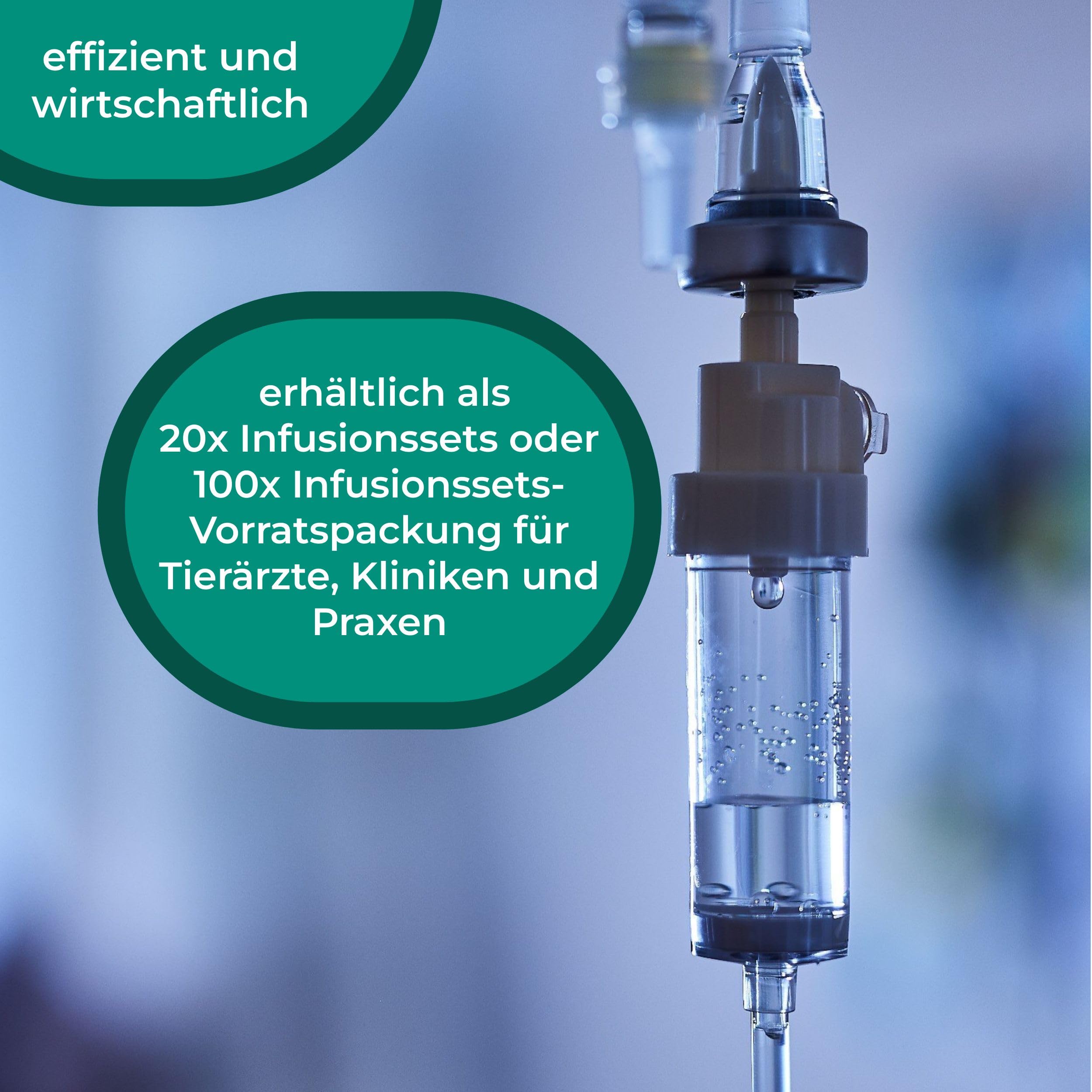SOLUFLO LL P Infusionsbesteck/Infusionsgerät/Infusionsset für Druckinfusion mit Durchflussregler, latexfrei & DEHP-frei, Flüssigkeitsfilter 15 μm, Schlauchlänge 150cm (100)