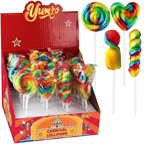 Miniatura 9 de Piruletas de carnaval con diseño de arcoíris, remolinos y paletas redondas de unicornio para fiestas, regalos de fiesta de unicornio, envueltos