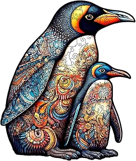 Comprar Kit de Puzzle en Madera, Rompecabezas con Formas de Animales Irregulares, Manualidades para Mayores de 14, Regalo Creativo para Cumpleaños o Navidad, 28.2 × 14.0 cm, Pingüino