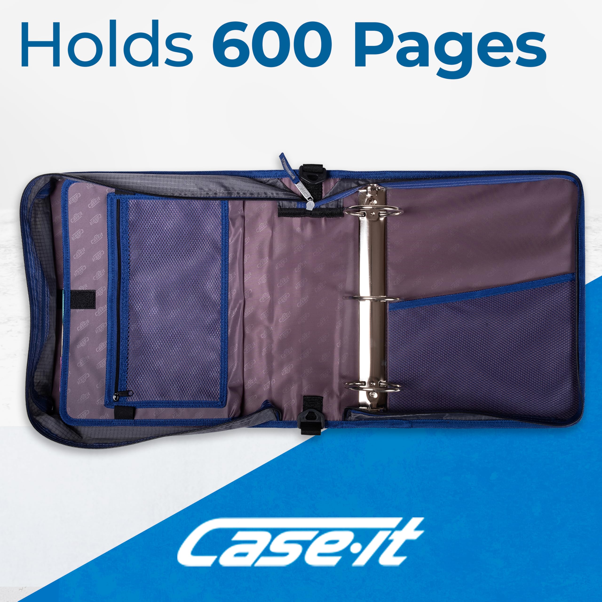 Amazon.com : Case-it Mighty Zip Tab School Zipper Binder | 3 