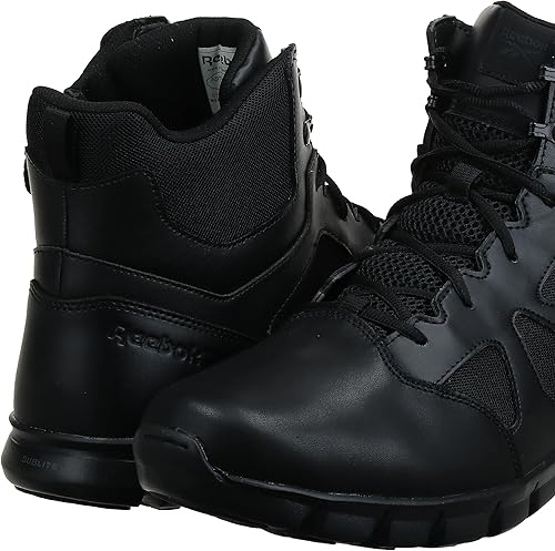 Miniatura 8 de Reebok Sublite Cushion táctico 6 pulgadas cremallera lateral Eh botas de trabajo militares, Negro -