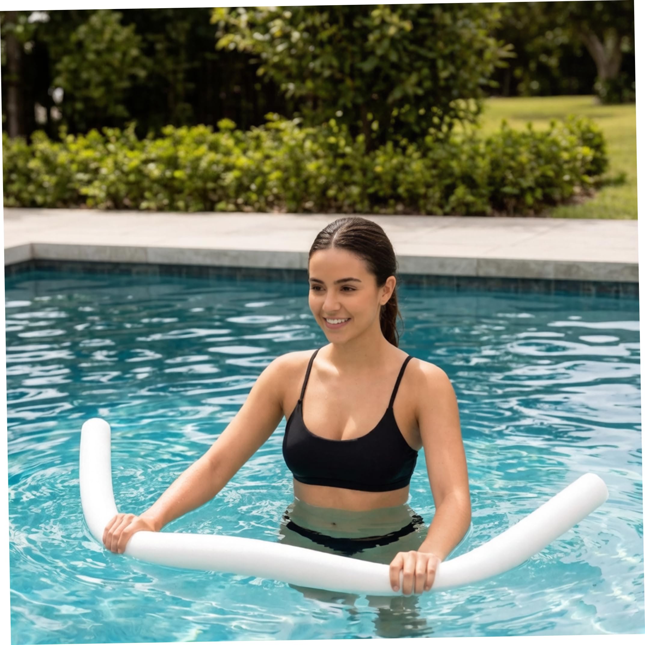 Pool Noodles, Paquete de 3, Espuma Hueca para Nadar, Color Blanco | Espuma suave y flexible, adecuada para todas las edades, ideal para practicar natación en piscina.