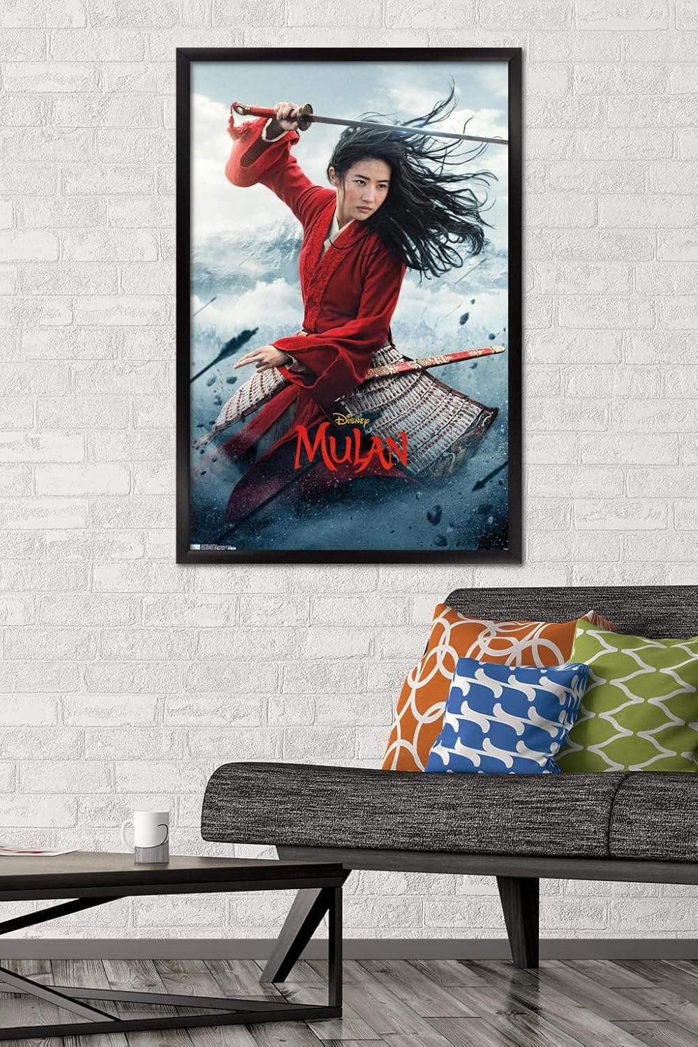 Trends International Disney Mulan - One Sheet Wall Poster, 22.375" x 34", Black Framed Version Black Framed Version 34"L x 22.4"W
