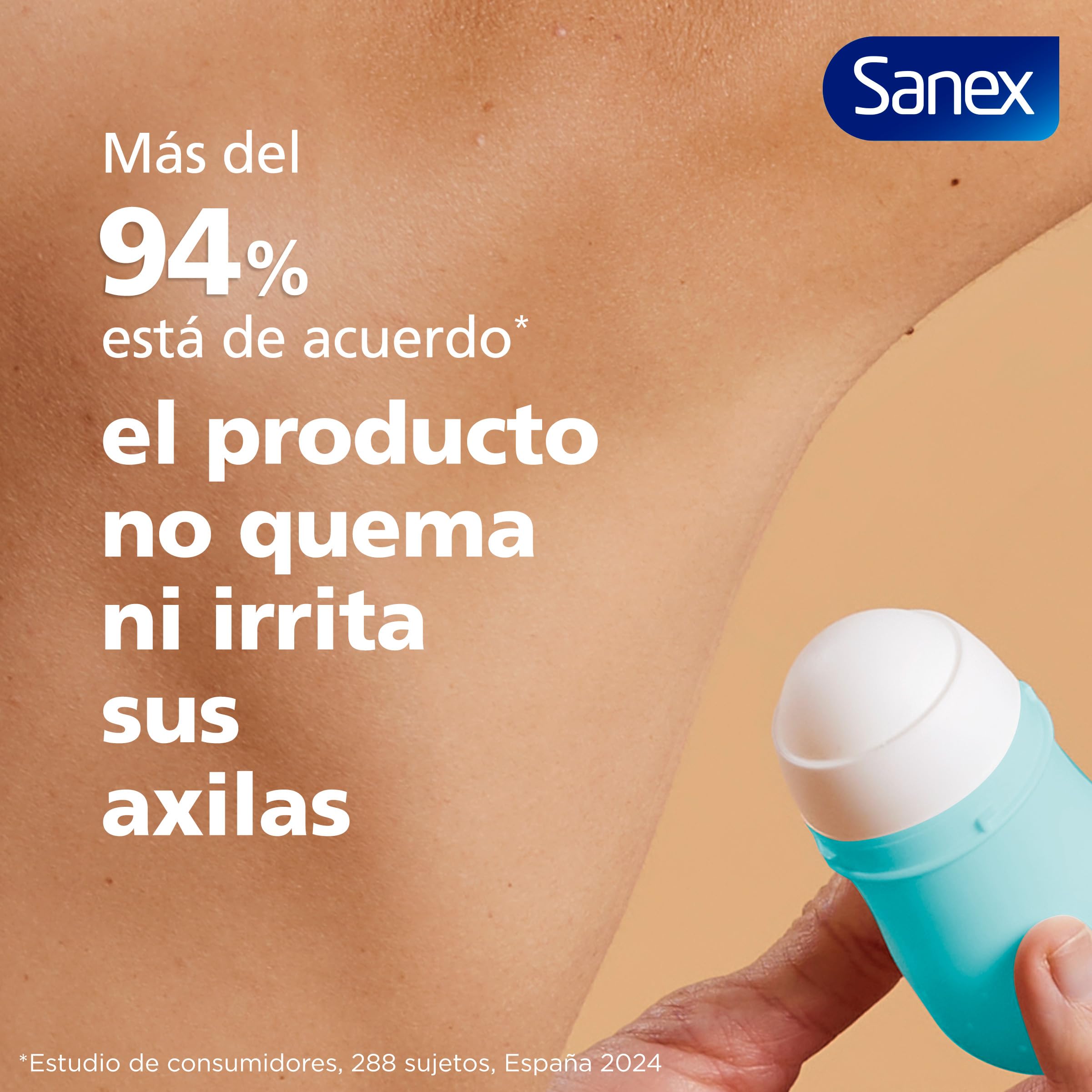 Sanex Dermo+ Active Freshness Desodorante Antitranspirante Roll-On 72 Horas (50ml) Pack 6 – protección eficaz contra el sudor y el mal olor – dermatológicamente testado – contiene 0% alcohol*