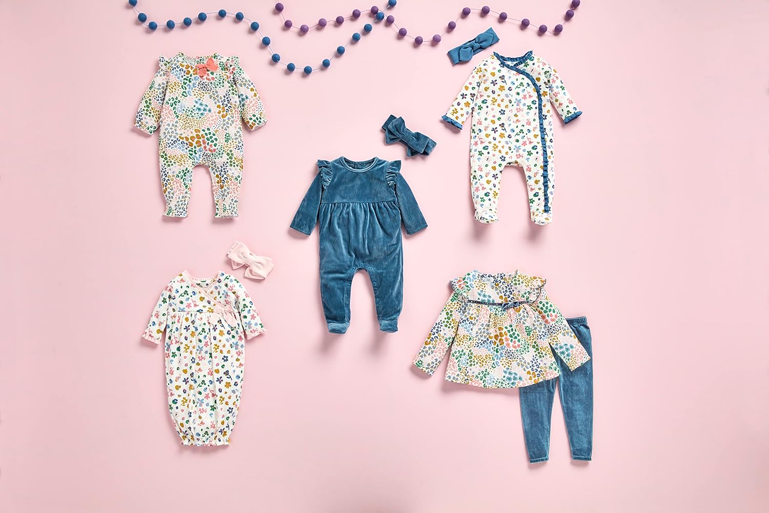 Mud Pie baby-girls Mud Pie Baby Girl Sleeper Set - Image 2