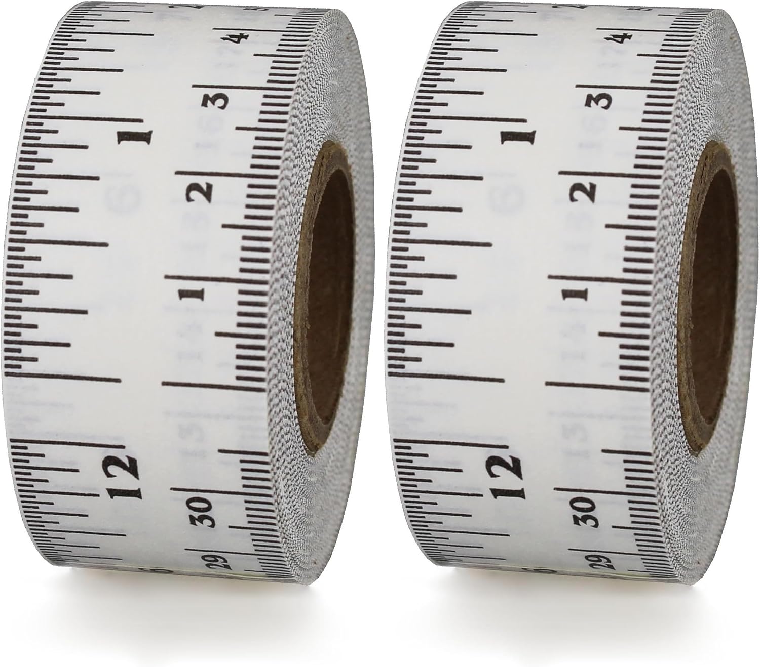 ChromaLabel 1 Inch Adhesive Measuring Tape with Ruler, Flexible Measuring Tape, Yellow, 12 Inch - Case of 10