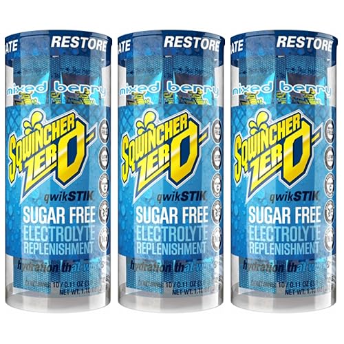 Miniatura 20 de Sqwincher Zero Qwik Stik - Mezcla de bebida de hidratación en polvo de reemplazo de electrolitos bajos en sodio, sin azúcar, baja en calorías,