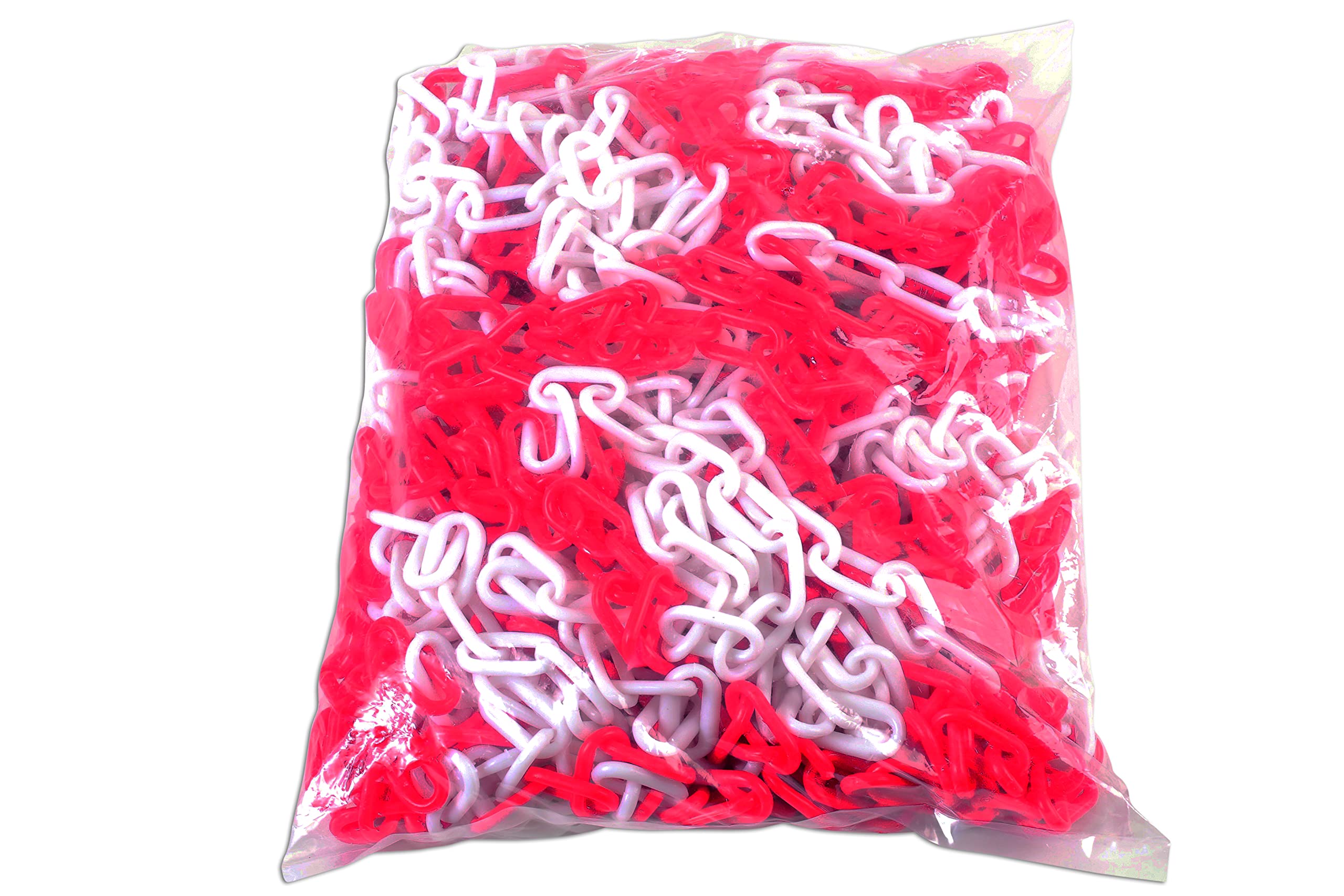 LASER 6645 6mm x 25m Red & White Plastic Safety Chain For High Voltage Areas