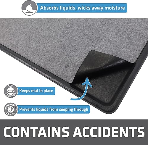 Miniatura 3 de Drymate Forro para jaula de perro, absorbe la orina, impermeable, antideslizante, lavable, almohadilla para orina de cachorro para entrenamiento de