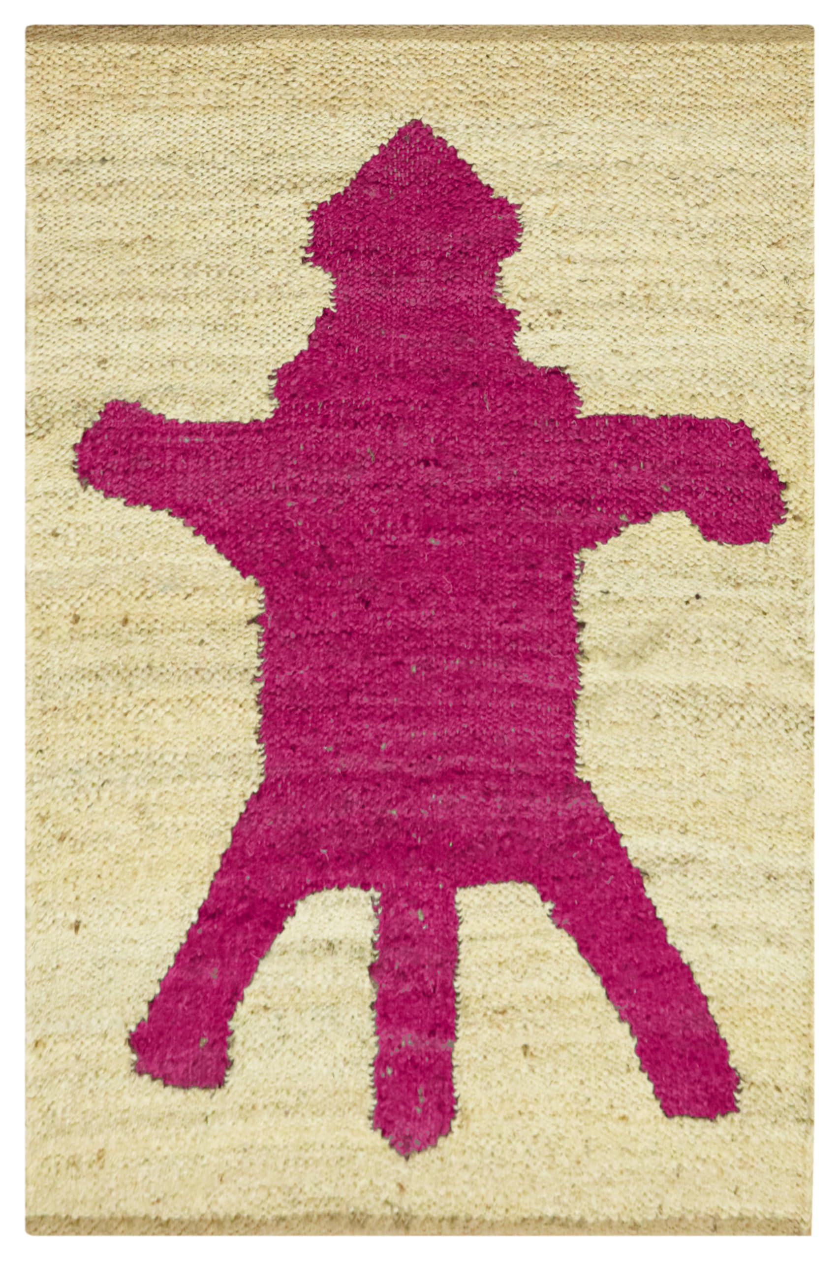 Tapis de jute rose et beige bohème 91x152 cm pour réveiller la chambre