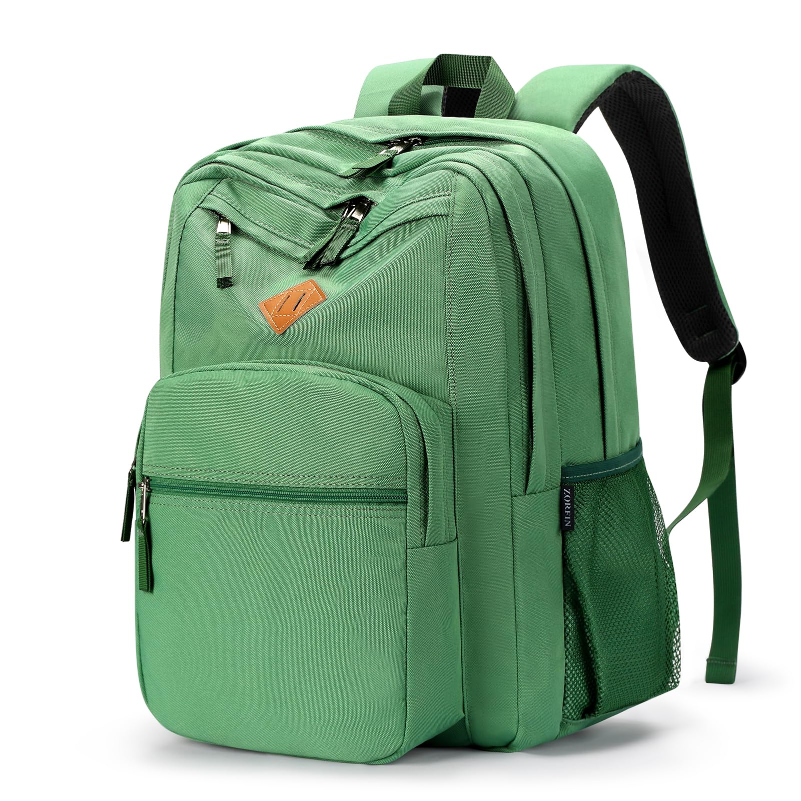 ZORFIN 26L Backpack for College, and Travel: Water Resistant Bookbag - Lemon Green