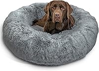 Vista 33 de Best Friends by Sheri - The Original Calming Donut - Cama calmante en forma de dona para perros y gatos - Pelo corto, gris, S, 23 x 23 pulgadas