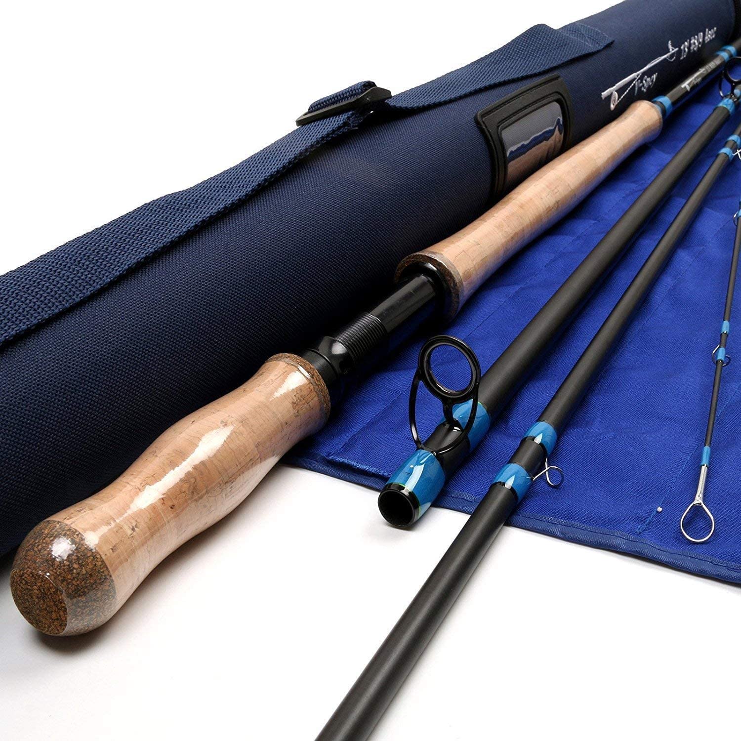 Maximumcatch Spey zweihändige Fliegenrute 4/5/6/7/9ft 4/6 teilige Fliegenfischen Rute IM10 Kohlefaser-Rute mit Cordura Rohr